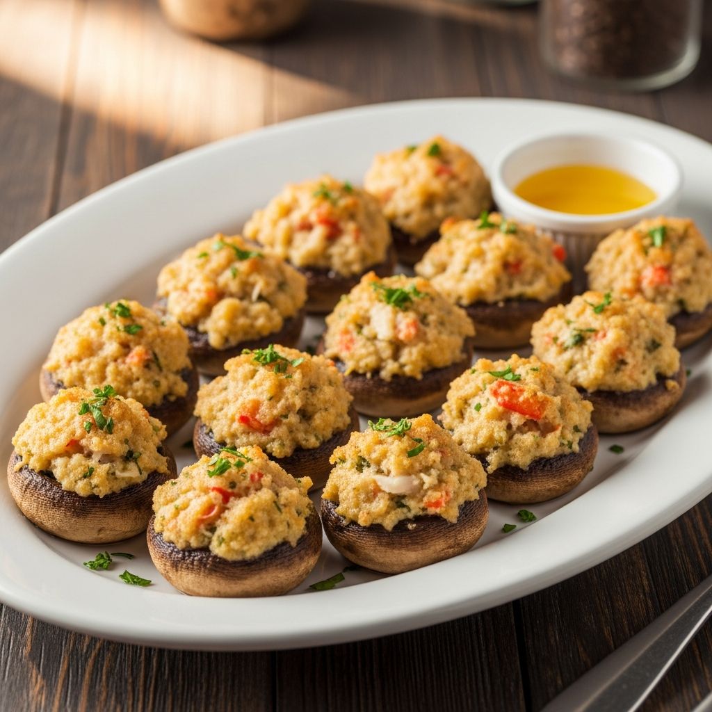 Bring restaurant-quality flavor home with this crab-stuffed mushrooms recipe, inspired by the famous Red Lobster appetizer.