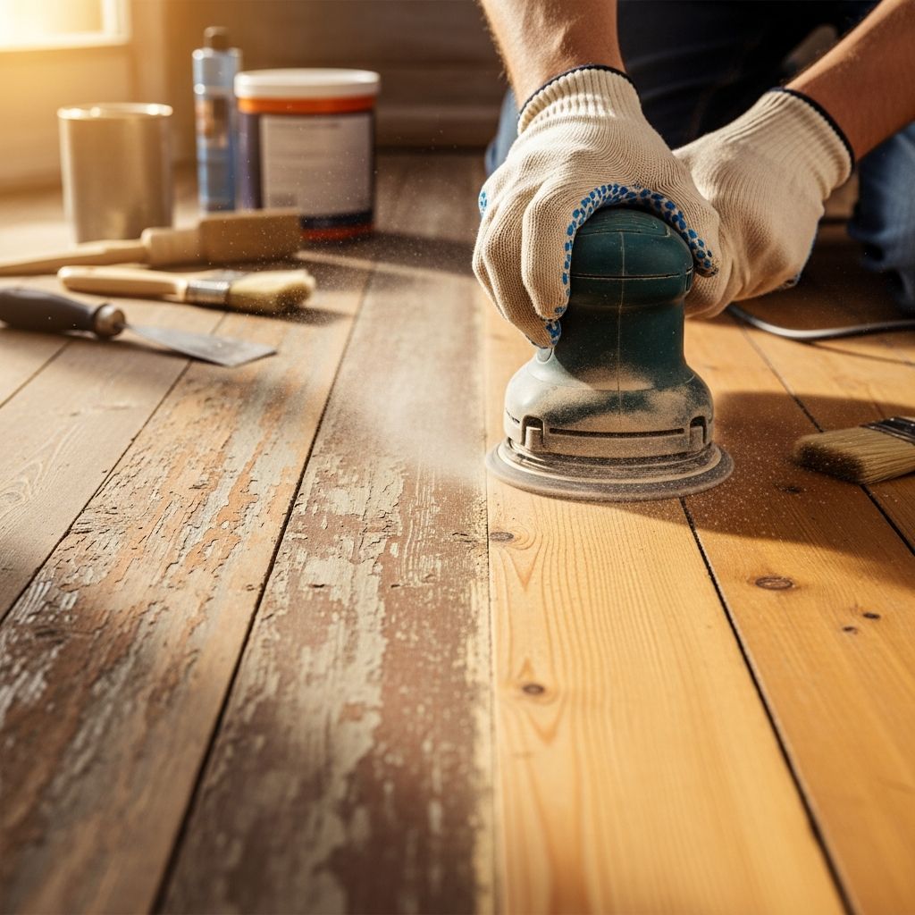 Restore the original beauty of your hardwood flooring with this comprehensive, step-by-step refinishing guide.