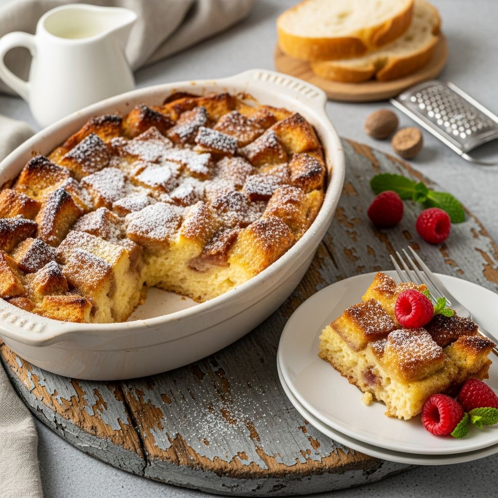 Discover how to make a classic, comforting bread pudding with simple ingredients and easy steps.