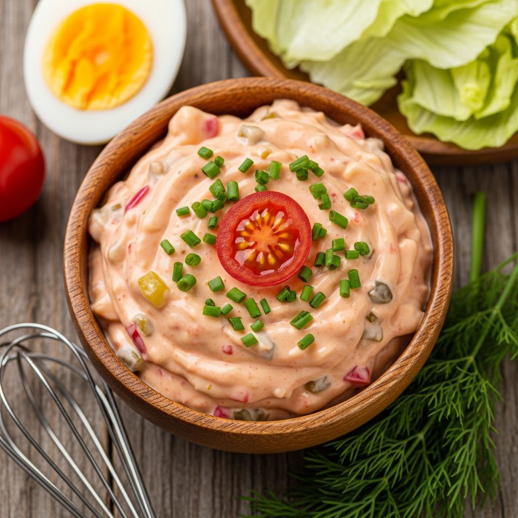 The Ultimate Guide to Simple Thousand Island Dressing Master the art of making classic Thousand Island Dressing at home with this comprehensive guide to ingredients, variations, and serving ideas.
