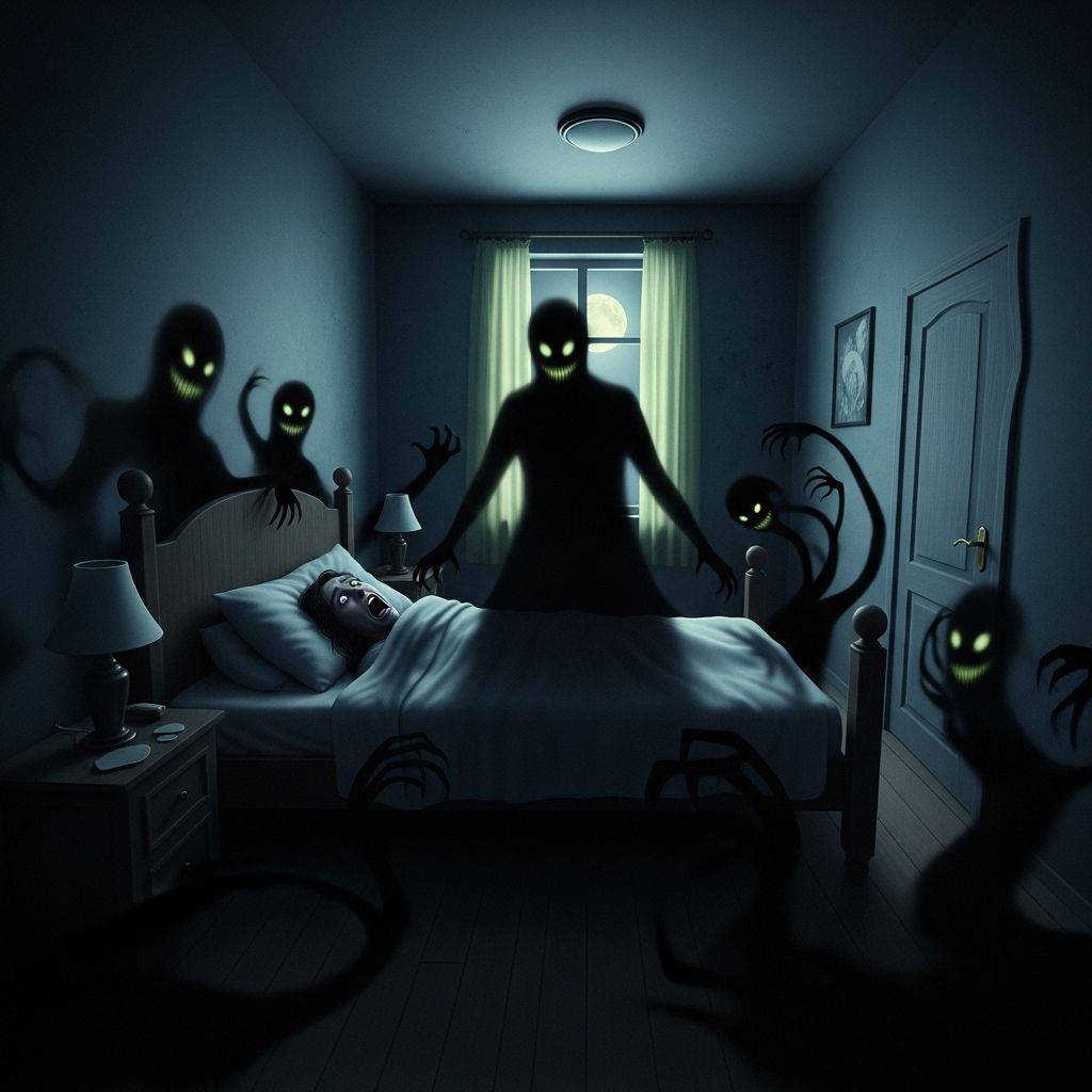Unravel the eerie world of sleep paralysis demons, from folklore to scientific explanations, symptoms, causes, and strategies for peaceful sleep.