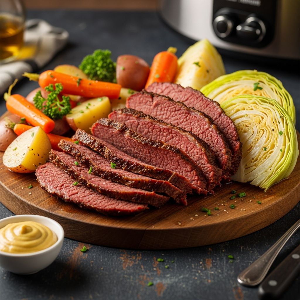 Create a perfectly seasoned, tender corned beef dinner effortlessly with your slow cooker—classic comfort food made simple.