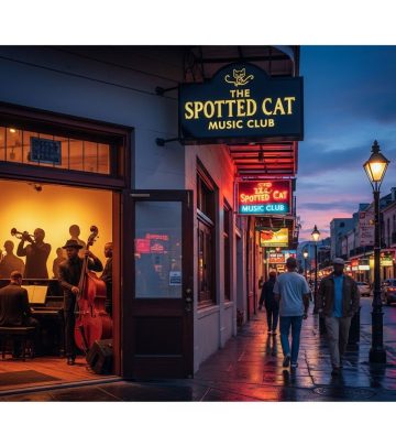 Experience authentic New Orleans jazz and vibrant nightlife at The Spotted Cat, a beloved local music venue in the Faubourg Marigny.
