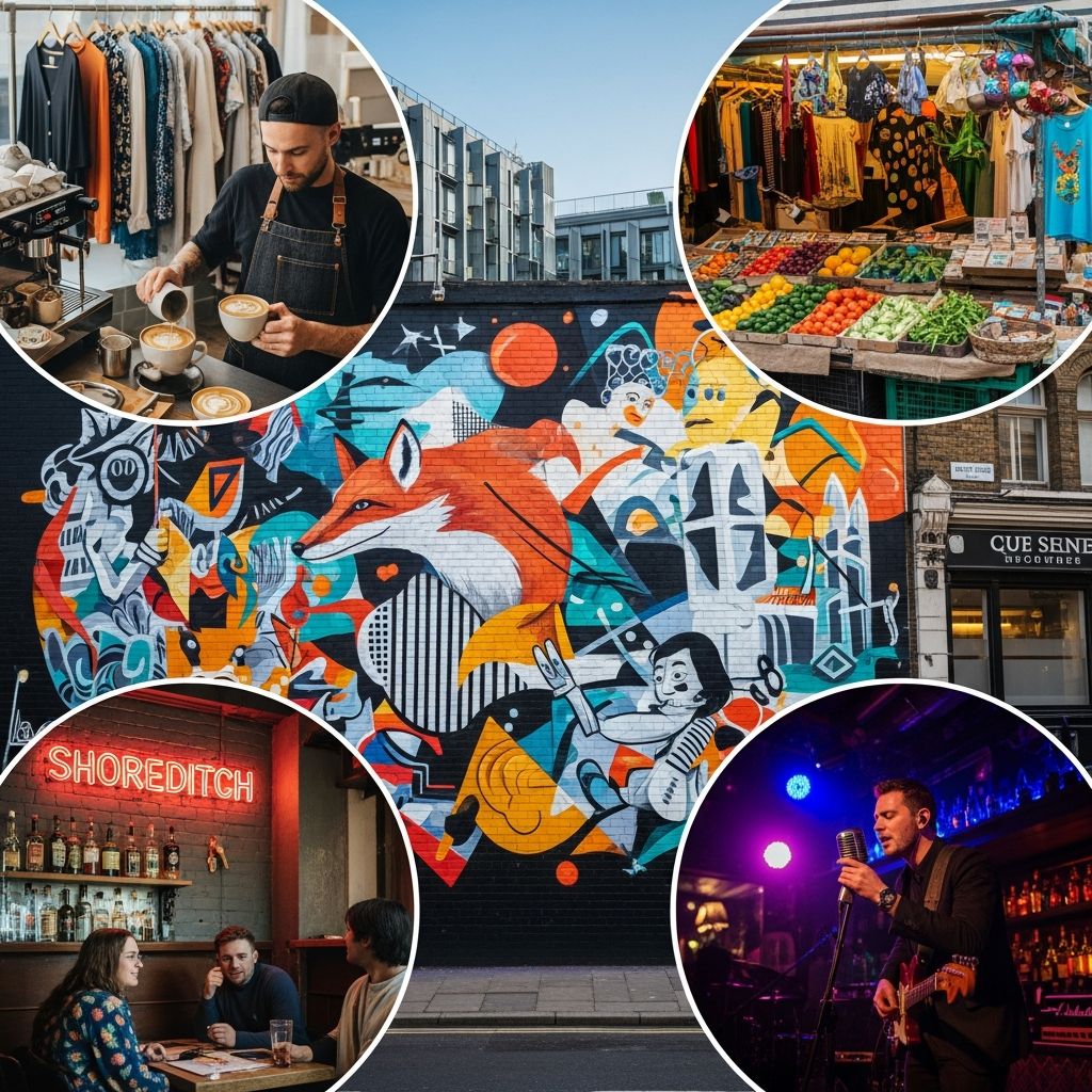 Explore Shoreditch’s vibrant street art, food markets, nightlife and creative culture with this in-depth local’s guide for 2025.