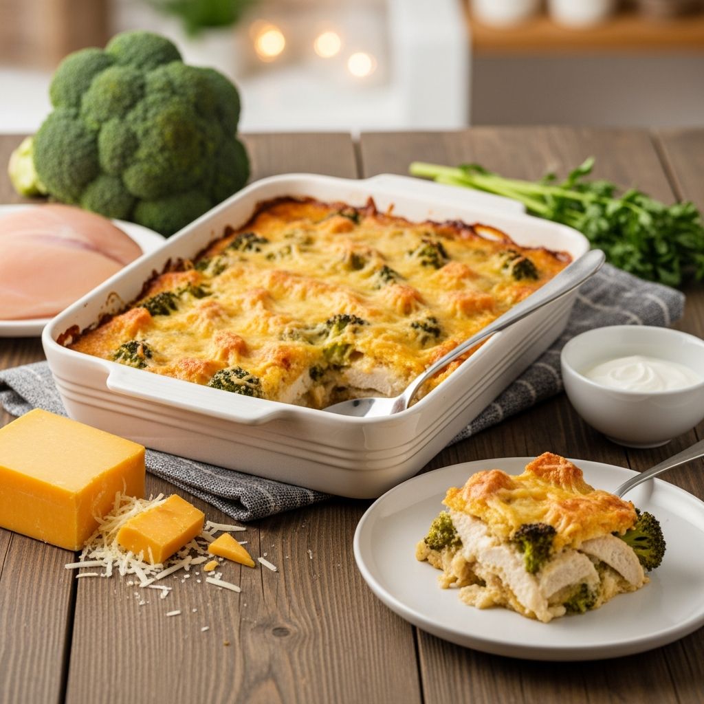 Traditional Chicken Divan: A Classic Comfort Food Casserole Recipe Discover the rich flavors and timeless appeal of Traditional Chicken Divan—an irresistible casserole blending chicken, broccoli, and creamy sauce.