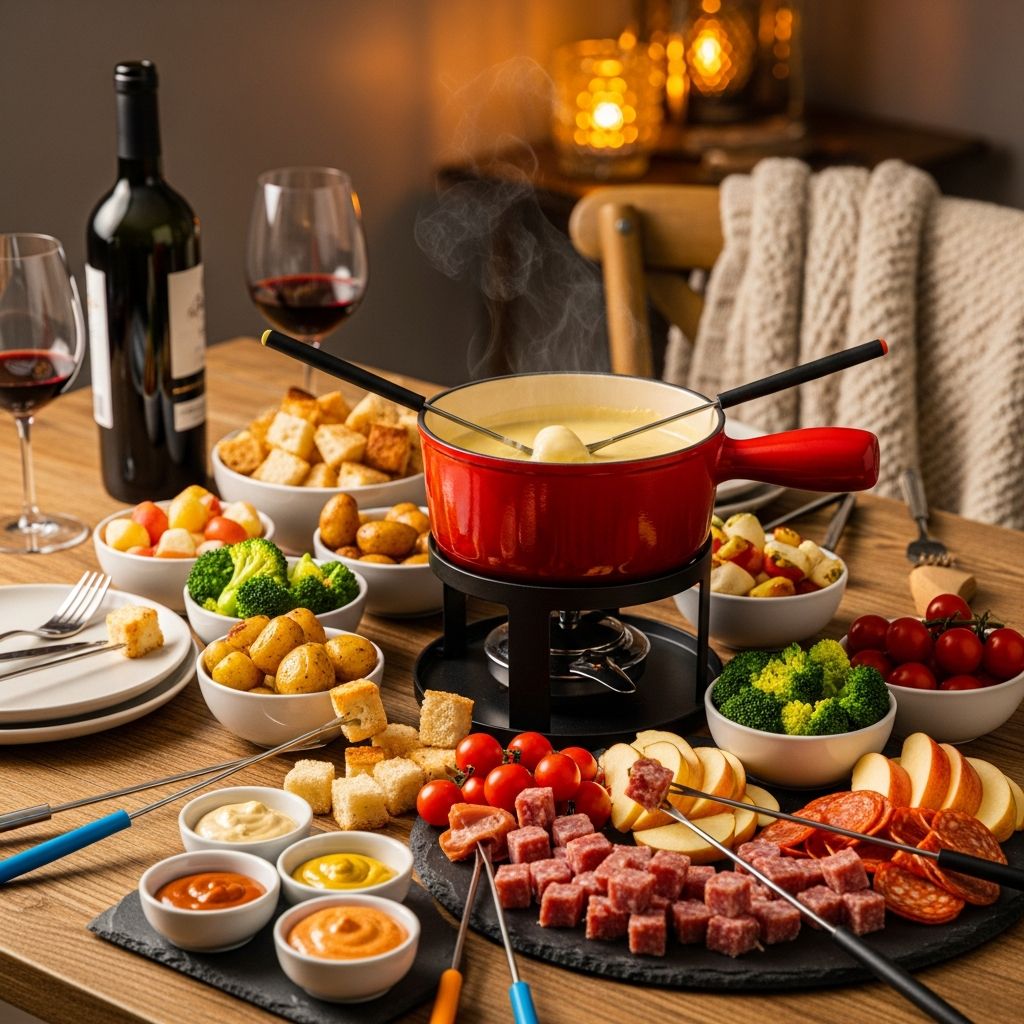 Everything you need to plan, prepare, and pull off an epic fondue gathering—cheese, broth, or chocolate!