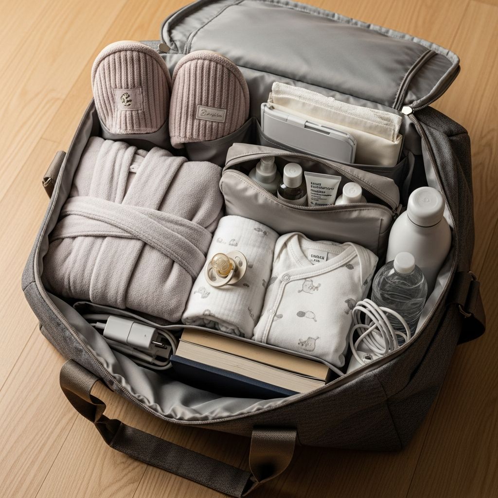Be prepared for labor with a comprehensive hospital bag checklist for mom, baby, and partner—comfort, care, and newborn essentials.