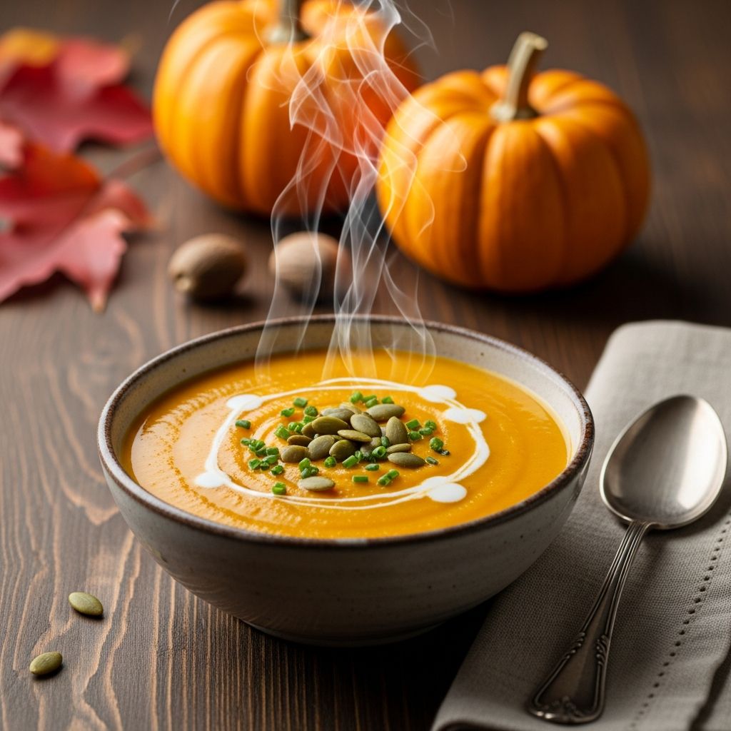 The Ultimate Pumpkin Soup Recipe: Creamy, Savory, and Simple Dive into a bowl of velvety pumpkin soup with tips for texture, flavor, and perfect toppings—a true comfort classic for cozy nights.