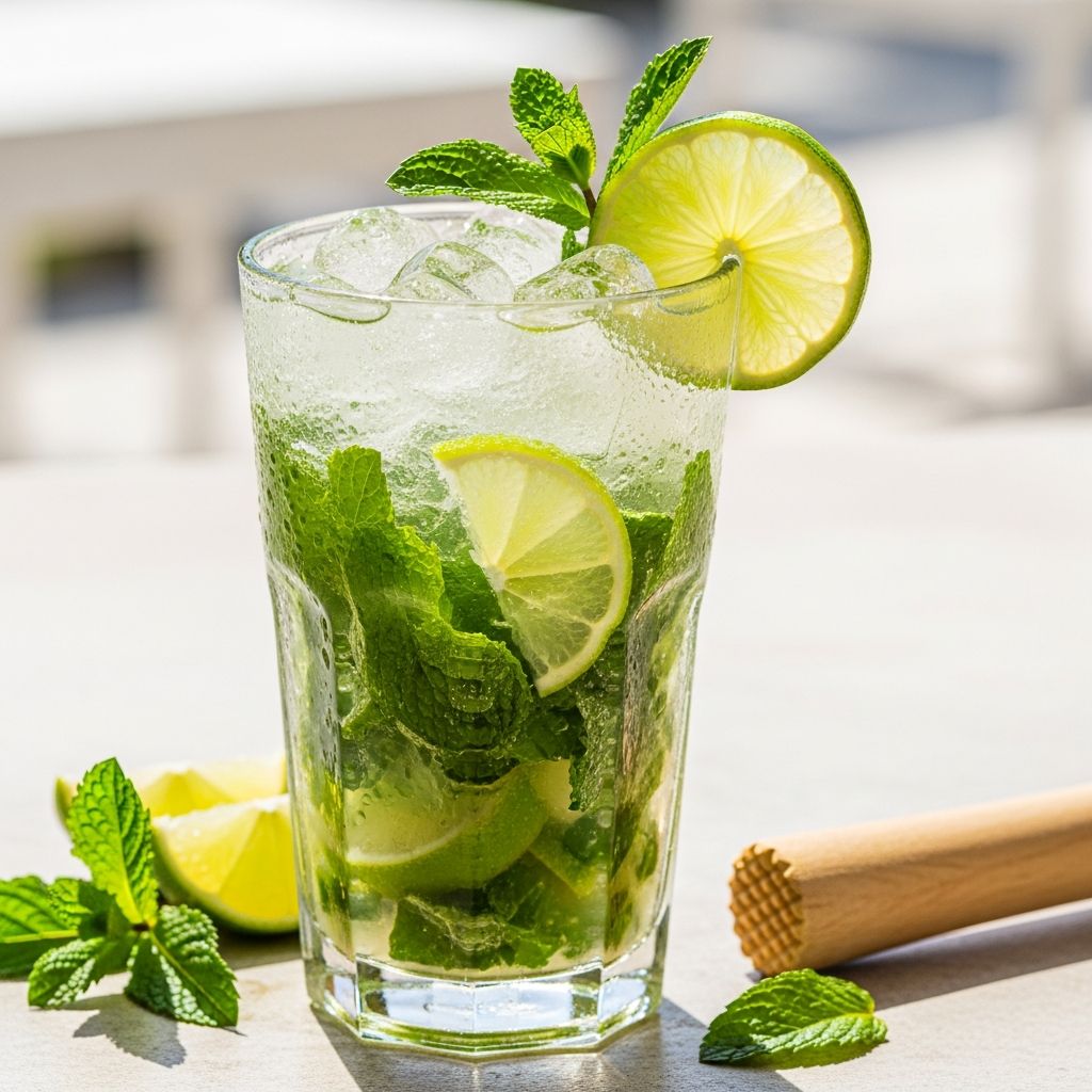 A sparkling and refreshing non-alcoholic mojito bursting with mint and lime—perfect for every occasion, from brunches to backyard gatherings.